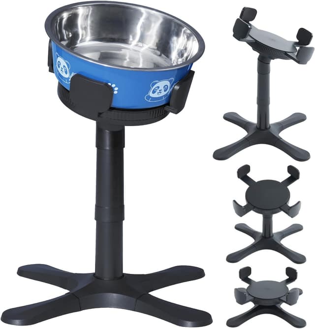 Detalle de DOUDING Raised Dog Bowl stand, adjustable heights