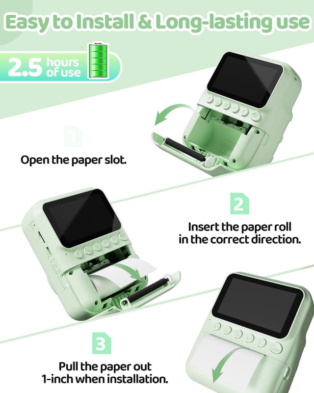 Thumbnail 6 de TIATUA Kinderkamera Sofortbildkamera 48MP