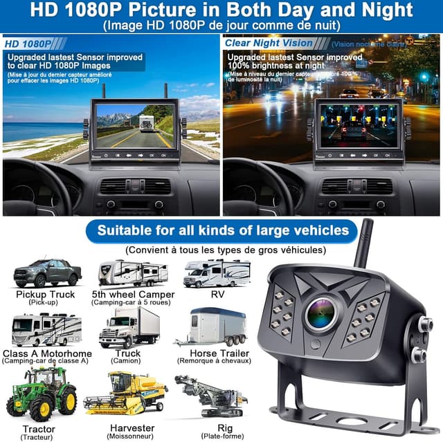 Thumbnail 6 de Tomoia Caméra de recul sans fil 7