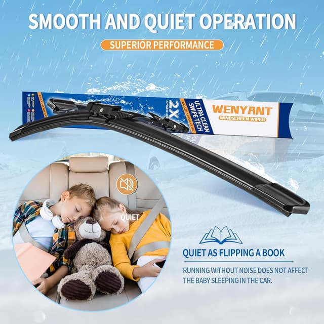 Detalle 2 de Wenyant 22"/22" Front Wiper Blades Set