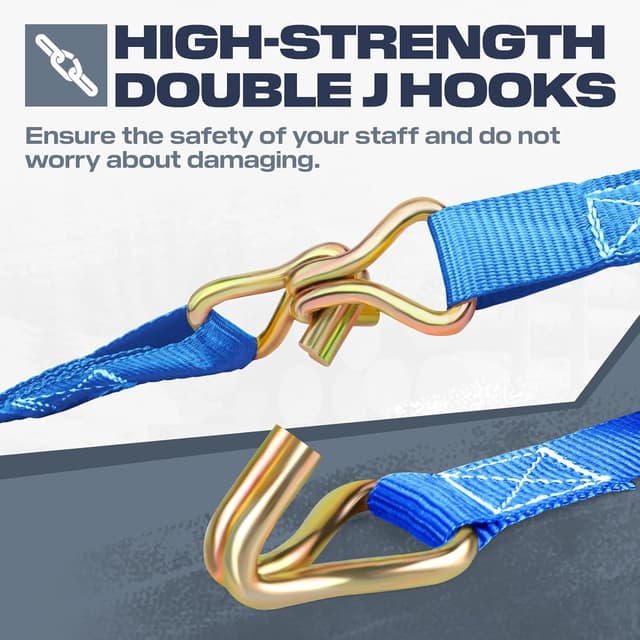 Thumbnail 2 de IAZZCO 4 Pack Ratchet Straps 6m x 25mm for trailers 🚚