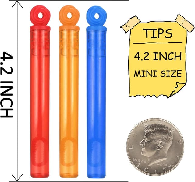 Thumbnail 1 de 32-Piece Mini Bubble Wands 4" for Parties