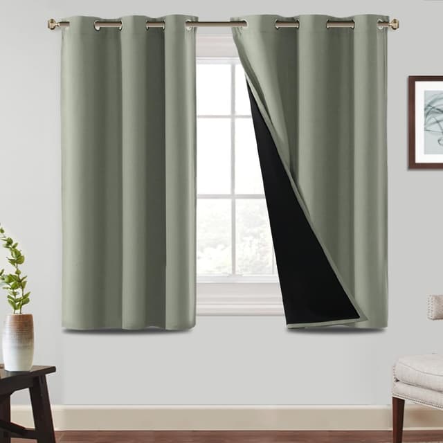 Detalle de BellaHills 100% Blackout Curtains 46 x 54 inch 🪟