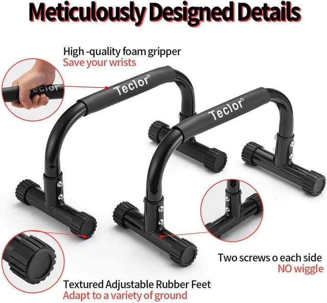 Thumbnail 3 de Teclor Push Up Bar parallettes 9.5in 🏋