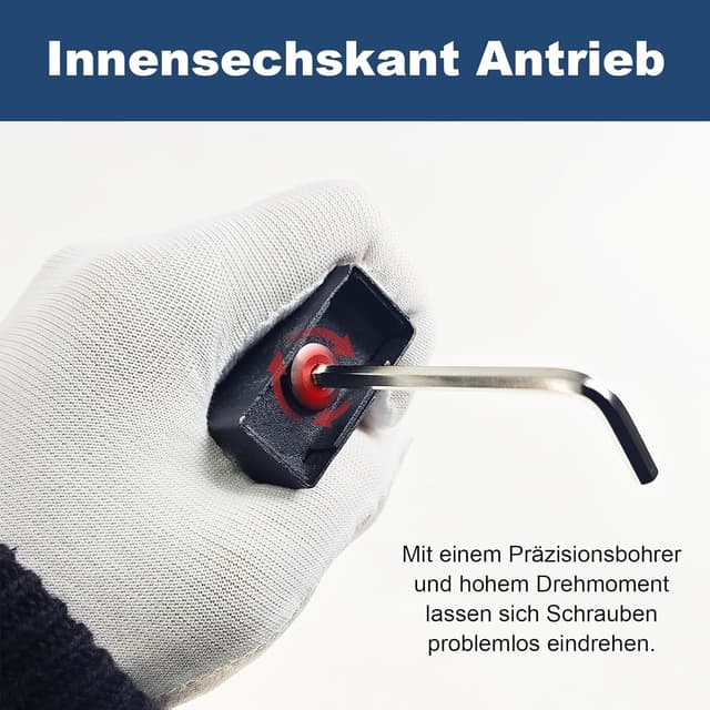 Detalle 2 de 20x M8 x 50 mm Flachkopfschrauben mit Innensechskant (A2/Edelstahl V2A) – für M8-Verbindungen