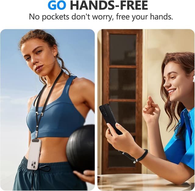 Thumbnail 6 de joremx 2-teiliges Handyband universal (Handykette) mit verstellbarer Länge – rosa