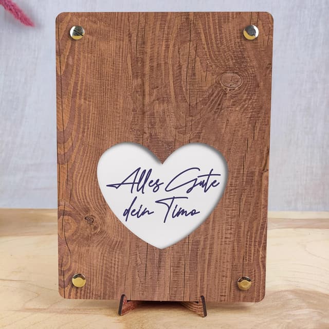 Thumbnail 1 de 50 Geburtstag Geschenk XL Geldkarte Holz