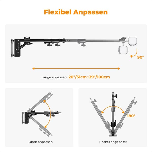 Thumbnail 1 de K&F CONCEPT Boom Arm 51–100 cm