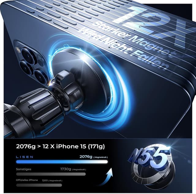 Thumbnail 5 de LISEN MagSafe Autohalterung 15W Ladegerät fürs iPhone