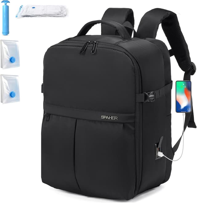 Detalle de SPAHER sac à dos de voyage cabine 25 L 40x30x20 cm pour ordinateur jusqu’à 15,6 pouces