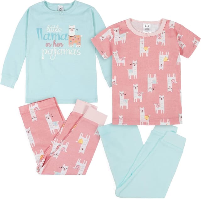 Detalle de Pyjamas Gerber 4 pièces pour bébé fille – ajustement confortable