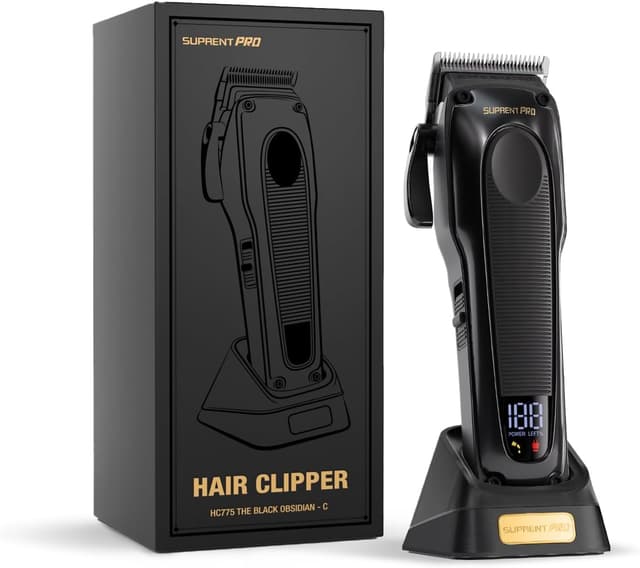 Thumbnail 6 de SUPRENT PRO Haarschneidemaschine Profi – kabellos, bürstenloser Motor & abnehmbarer DLC-Klingenaufsatz