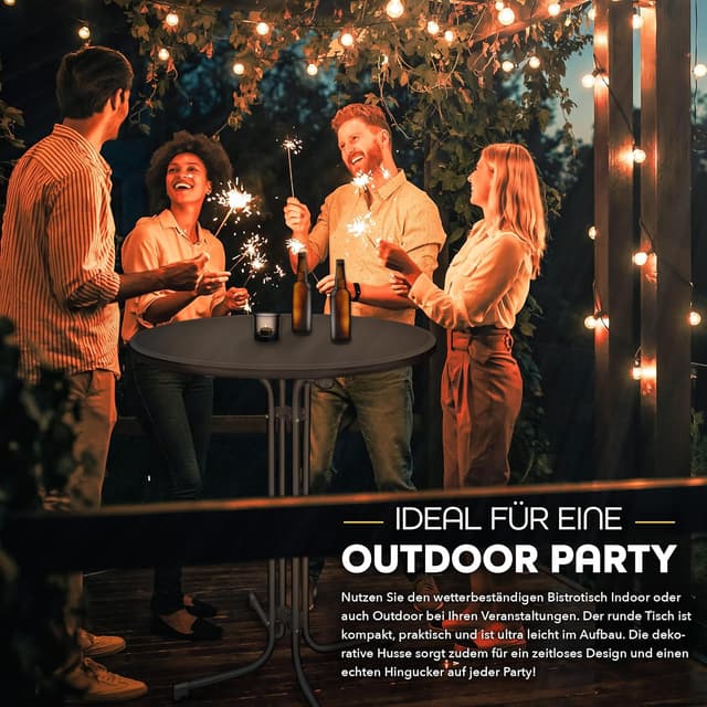 Thumbnail 5 de tillvex Gastro Stehtisch klappbar 2er Set Ø80cm