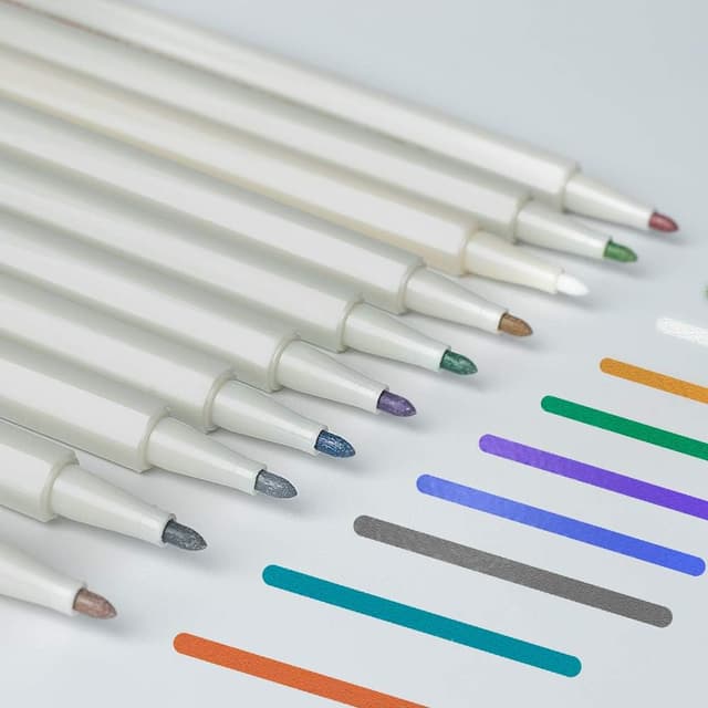 Thumbnail 4 de APOGO Metallic Marker Pens 10 Colours