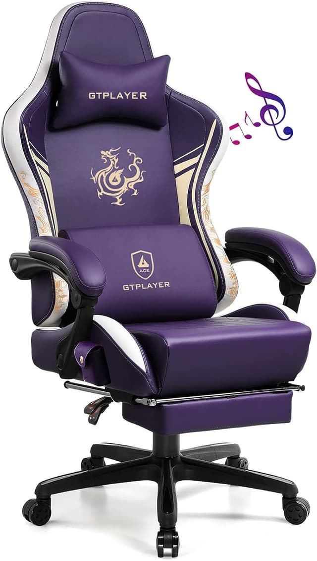 Detalle de GTPLAYER Sedia gaming ergonomica Viola