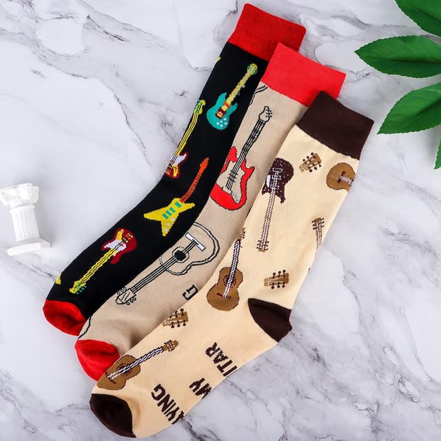 Thumbnail 1 de Belloxis Mens Socks 9-11 Multipack Guitar Socks