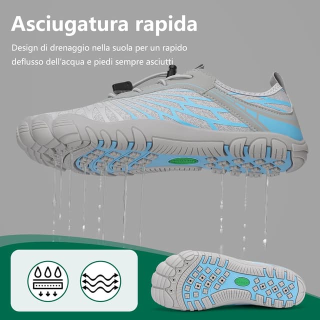 Detalle de SAGUARO Scarpe Barefoot minimaliste da donna pieghevoli e ad asciugatura rapida (35-43 EU)