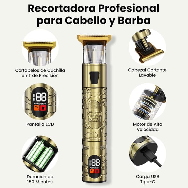 Thumbnail 1 de Yineel HC100 cortapelos 150 min autonomía