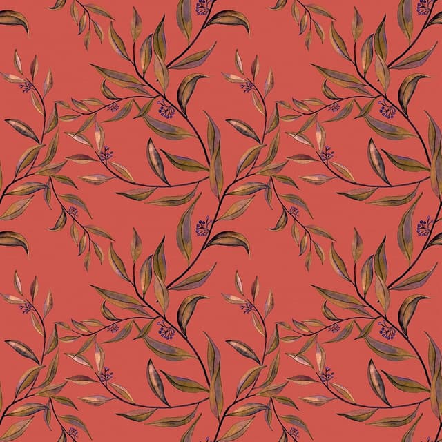 Imagen de VEELIKE Vintage Zinnoberorange Blatt Tapete 44,5×300 cm en OfertitasTOP