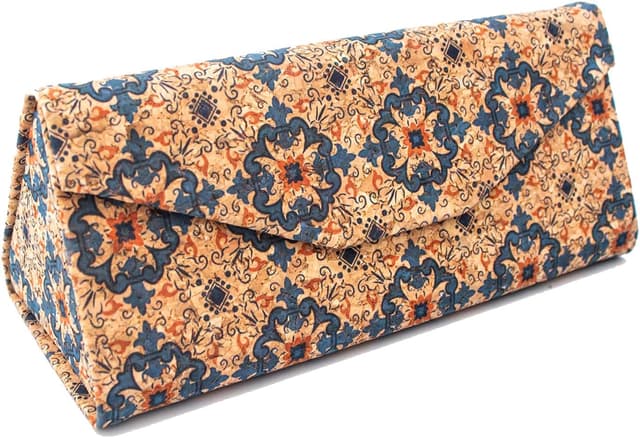 Detalle de Boshiho Brillenetui veganes Korkformat 16×7×6 cm