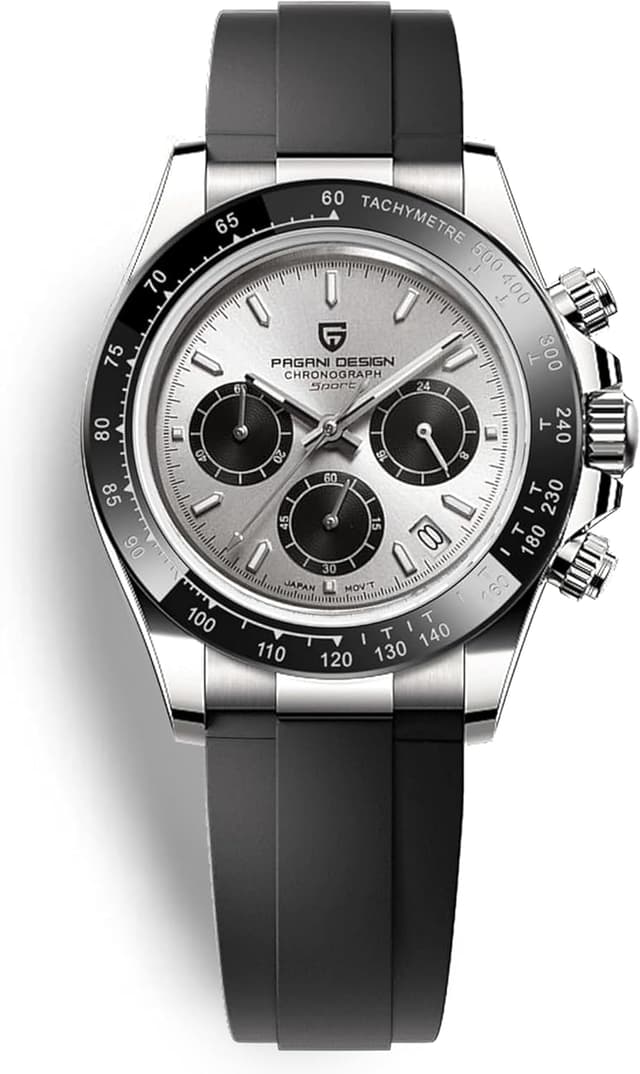 Detalle de RollsTimi Orologio al quarzo VK63 con cronografo multifunzione, resistente all’acqua 100M