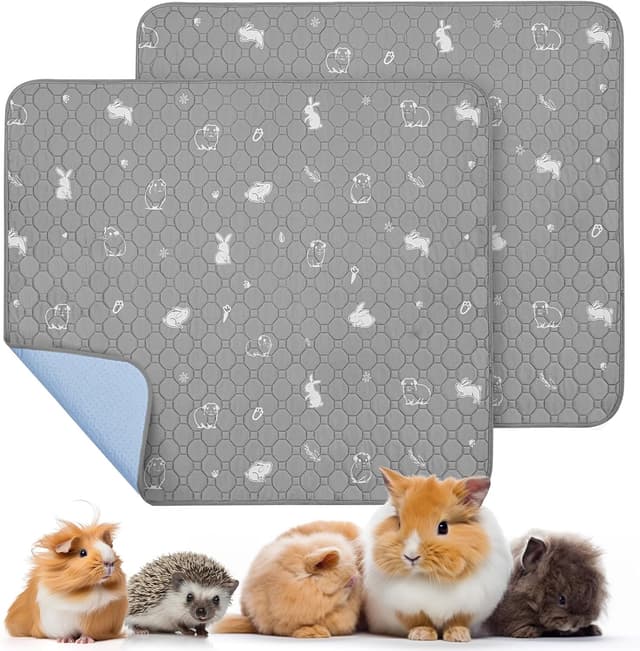 Detalle de PICK FOR LIFE 2 Pack Guinea Pig Cage Liners – washable, waterproof pee pads (90x100 cm)