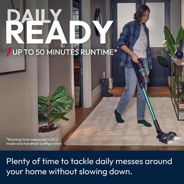 Detalle 2 de Hoover HF1 Max Cordless Vacuum Cleaner Anti Hair Wrap (HF1M10P) – 50‑min runtime, HEPA filter, 3 speeds