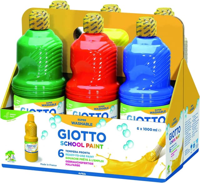 Imagen de Giotto 530900 Gouache lavable 1 L x6 en OfertitasTOP