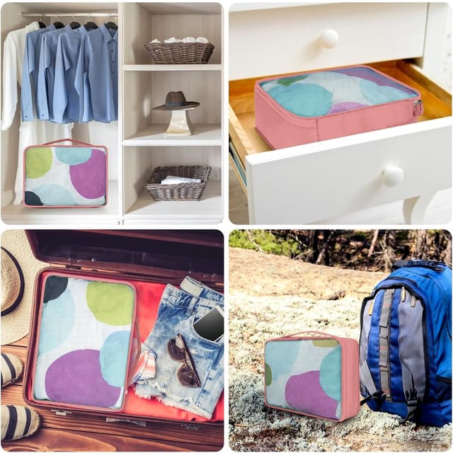 Thumbnail 6 de QiYiCAT Packing Cubes 12-teilig – Large Suitcase Organizer (Koffer Organizer & Packtaschen) in Knalliges Pink