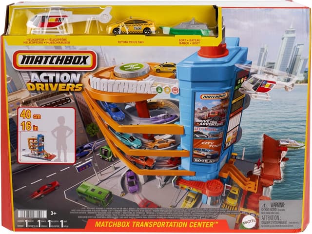 Thumbnail 6 de Matchbox Action Drivers Centro de transporte con parking y barcos