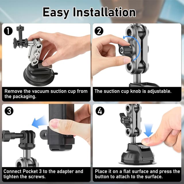 Thumbnail 5 de Wiseten Saugnapfhalterung 360° für Actioncams