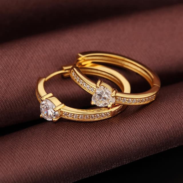 Detalle 2 de Jiamiaoi Creolen Ohrringe aus Edelstahl mit 18K Weißgold-Vergoldung, Huggie Hoop (18/21/25 mm) – Silber & Gold