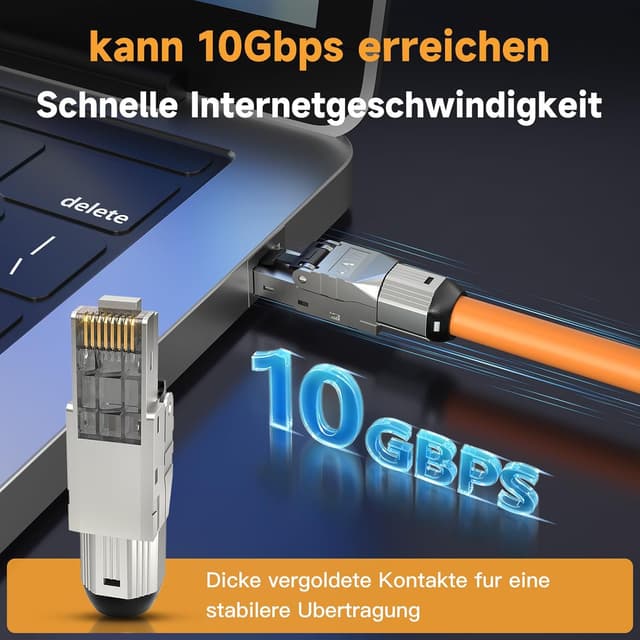 Thumbnail 3 de RJ45 Cat 7 Stecker für 10 Gbit/s, 4er Set