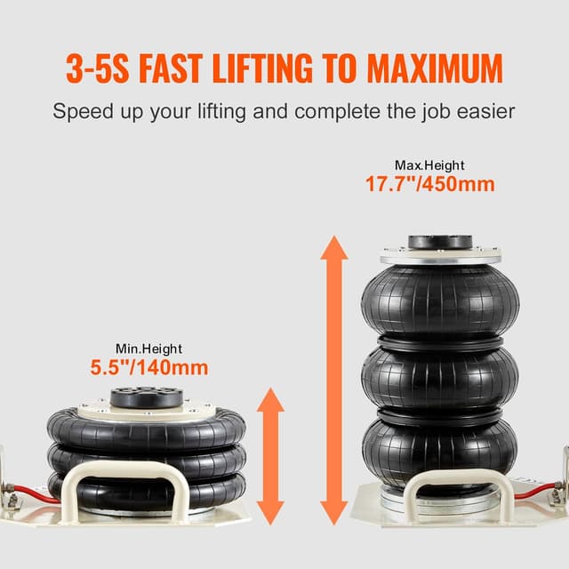 Thumbnail 3 de VEVOR Cric Pneumatico Auto 3 Tonnellate