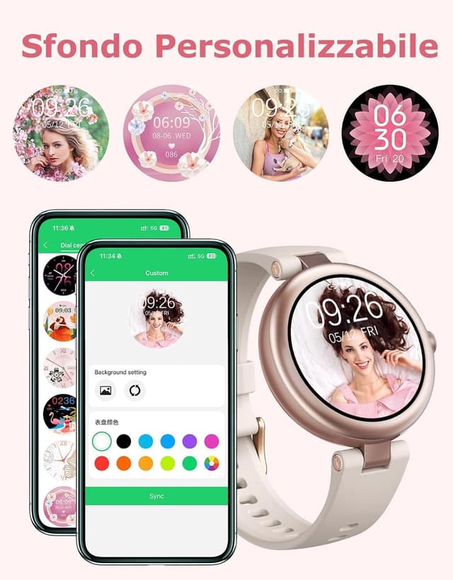 Detalle 2 de SHANG WING smartwatch donna con SpO2