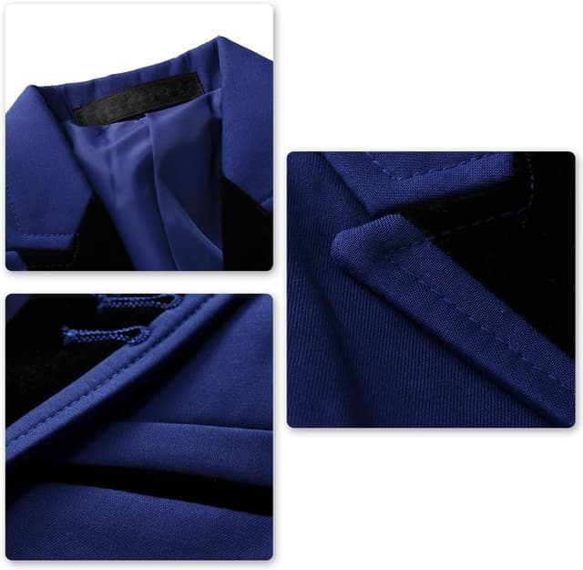 Detalle de Sliktaa Jungen 3-teiliger Klassisch Slim Fit Hochzeitsanzug: Jacke, Weste & Hose