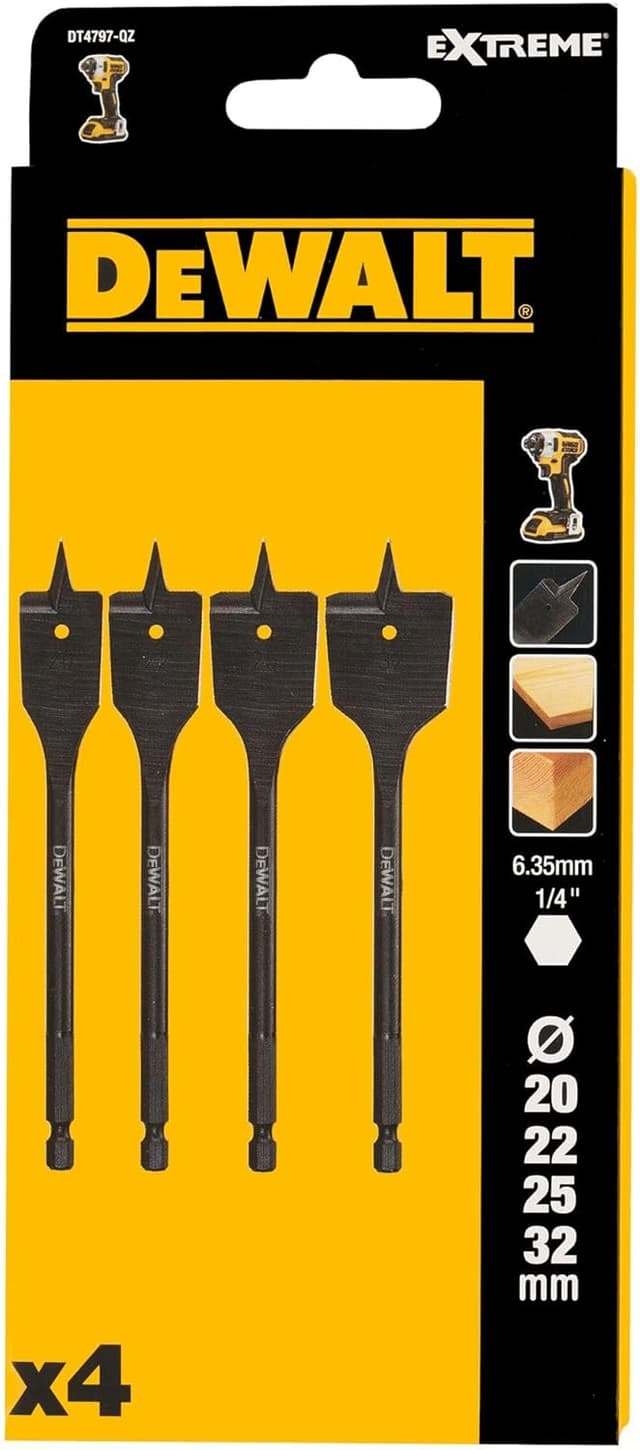 Detalle de DEWALT DT4797-QZ 4 piece flatwood drill bits