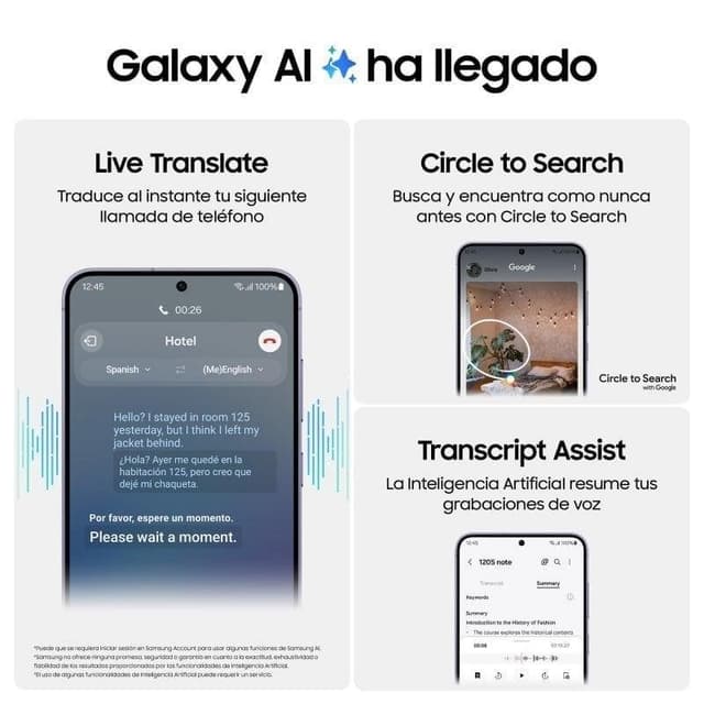 Detalle de Samsung Galaxy S24 8/256 GB con IA