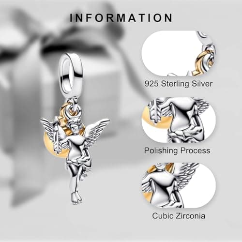 Detalle de LaMenars Cupid charm en plata 925