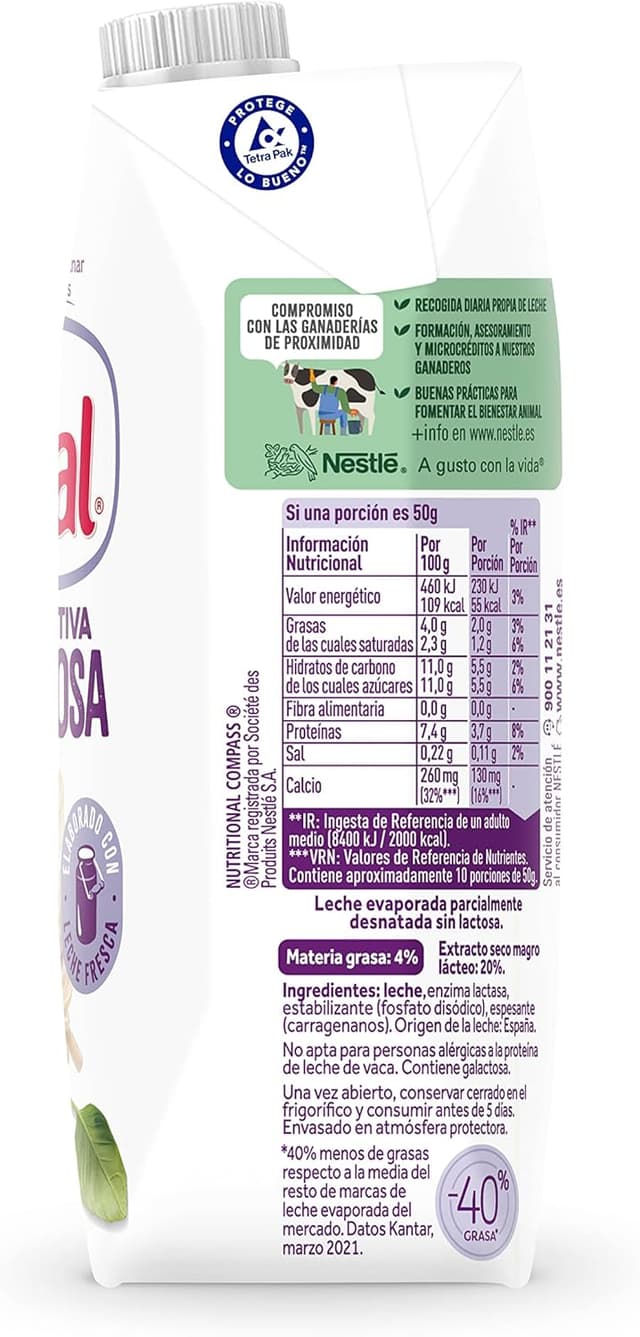 Thumbnail 6 de Nestlé Ideal Leche Evaporada Sin Lactosa 12x500ml 🥛