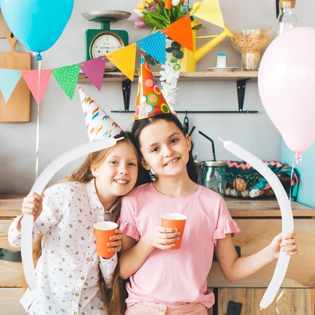 Detalle de PIGETALE 260 White Long Magic Modelling Balloons (100 pcs) for Twisting, Animal Shapes & Balloon Arches