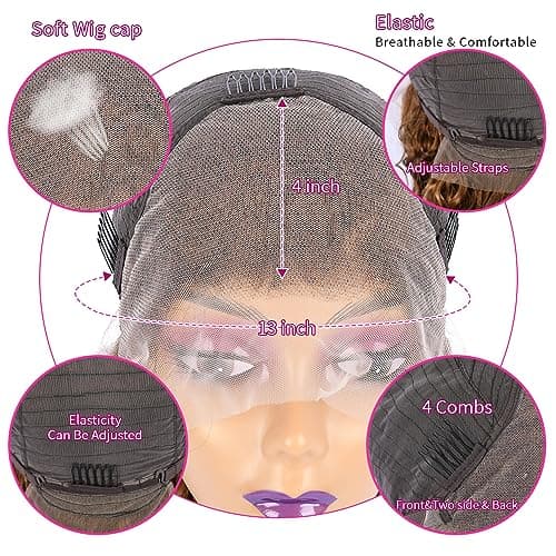 Thumbnail 3 de Chesma 34-inch Honey Blonde Ombre Lace Front Wig 💇♀