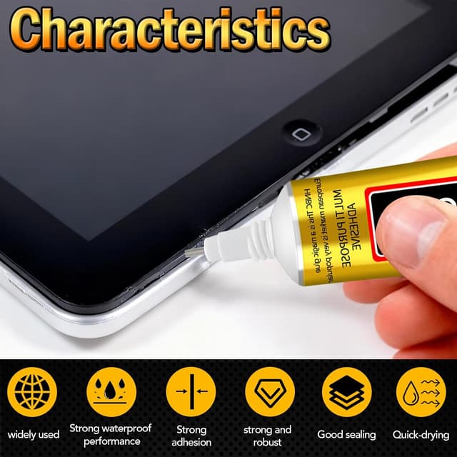 Detalle de Colle écran smartphone 110 ml, colle téléphone transparente et flexible pour réparation d’écrans