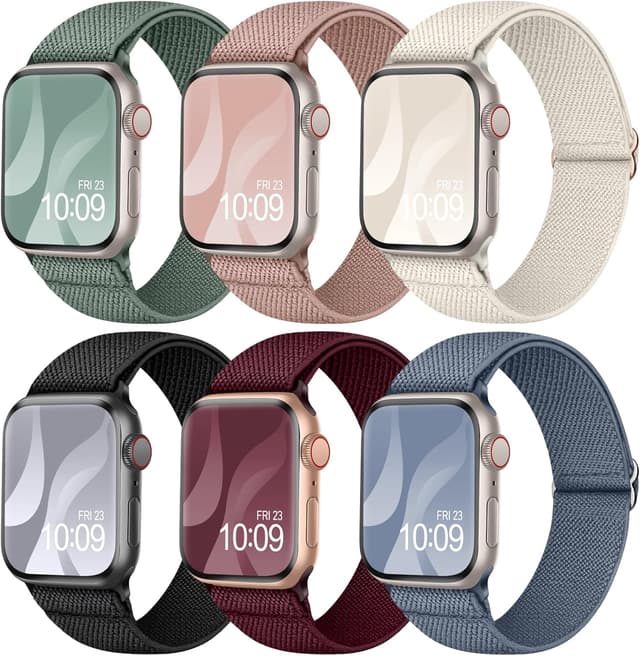 Detalle de Superuper 6 Pack Waterproof Stretch Band for Apple Watch (waterproof elastic straps)