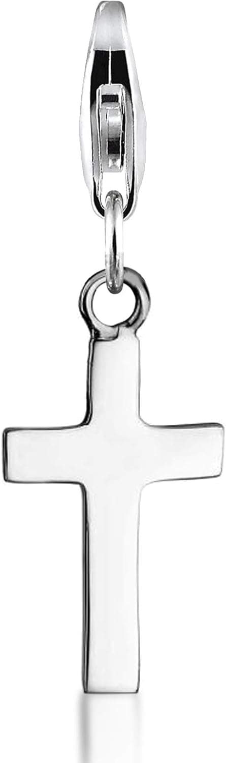 Detalle de Nenalina Kreuz Karabiner Charm Anhänger aus 925 Sterling Silber (713006-000) für Bettelarmbänder