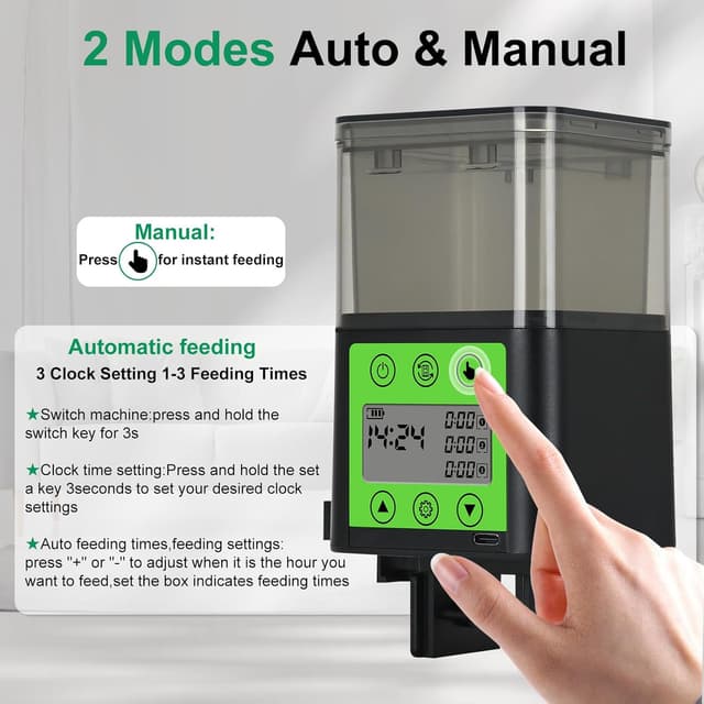 Thumbnail 3 de Lychee Automatic Fish Feeder 320 ml 🐟