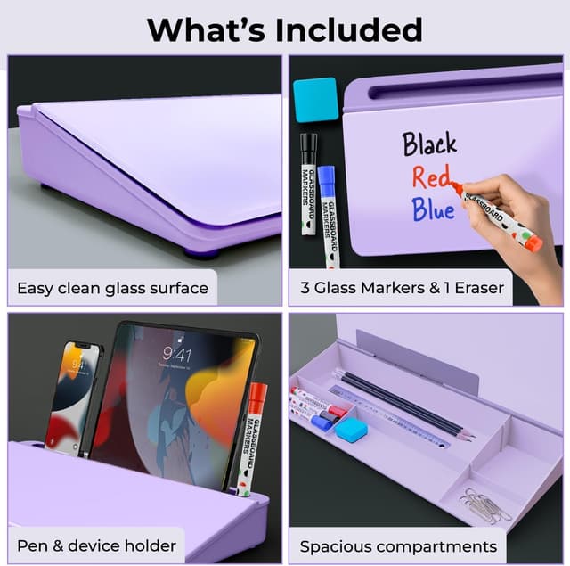Thumbnail 6 de Chalkola Lavender glass whiteboard