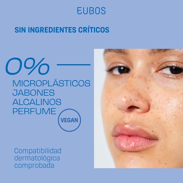 Detalle de Eubos Flüssig blau Nachfüllbeutel sans parfum – recharge dermocosmétique pour peaux sensibles, 400 ml