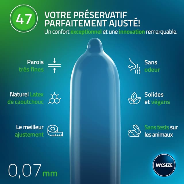 Thumbnail 2 de MY.SIZE Classic Préservatifs 47 mm 80 pcs