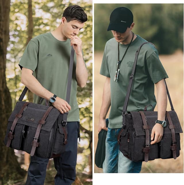 Thumbnail 1 de WITZMAN Sac messager toile 17 pouces